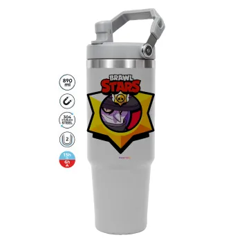 Brawl Stars Mortis, ΓΚΡΙ χρώματος Θερμός Ανοξείδωτο 890ml (30oz) με χερούλι