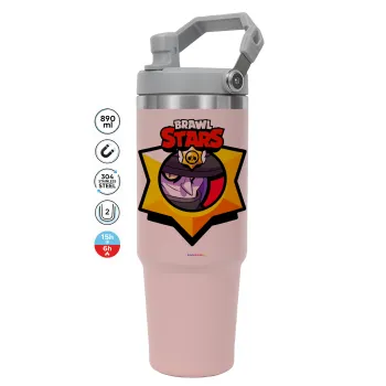 Brawl Stars Mortis, ΡΟΖ χρώματος Θερμός Ανοξείδωτο 890ml (30oz) με χερούλι