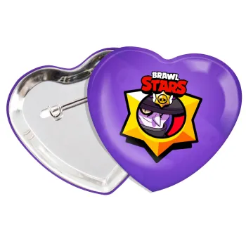 Brawl Stars Mortis, Κονκάρδα παραμάνα καρδιά (57x52mm)