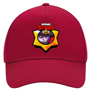 Brawl Stars Mortis, Καπέλο Ενηλίκων Ultimate ΚΟΚΚΙΝΟ, (100% ΒΑΜΒΑΚΕΡΟ DRILL, ΕΝΗΛΙΚΩΝ, UNISEX, ONE SIZE)
