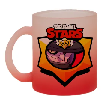Brawl Stars Mortis, Κούπα γυάλινη δίχρωμη με βάση το κόκκινο ματ, 330ml