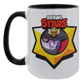 Brawl Stars Mortis, Κούπα Mega 15oz, κεραμική Μαύρη, 450ml