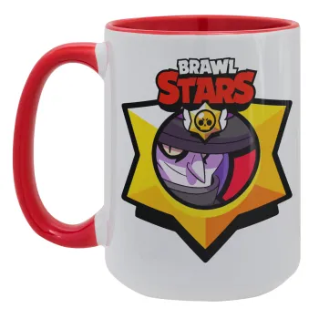 Brawl Stars Mortis, Κούπα Mega 15oz, κεραμική Κόκκινη, 450ml