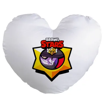 Brawl Stars Mortis, Μαξιλάρι καναπέ καρδιά 40x40cm περιέχεται το  γέμισμα