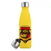 Μεταλλικό παγούρι θερμός Κίτρινος (Stainless steel), διπλού τοιχώματος, 500ml