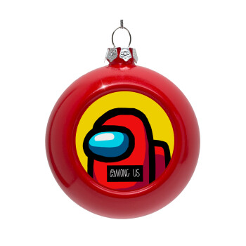 Among US, Red Christmas tree ornament bauble 8cm