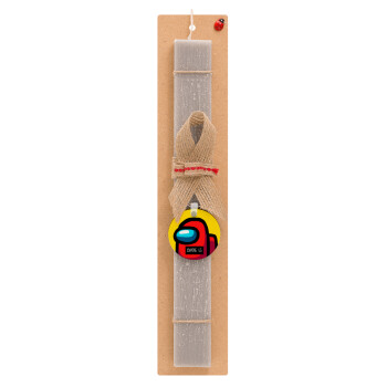 Among US, Easter Set, wooden keychain & scented Easter candle flat (30cm) (GRAY)
