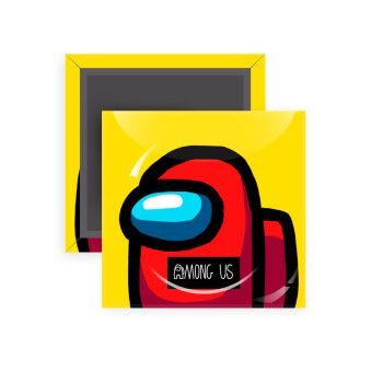 Among US, Μαγνητάκι ψυγείου τετράγωνο διάστασης 5x5cm