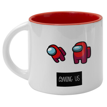 Among US, Κούπα κεραμική 400ml Λευκή/Κόκκινη