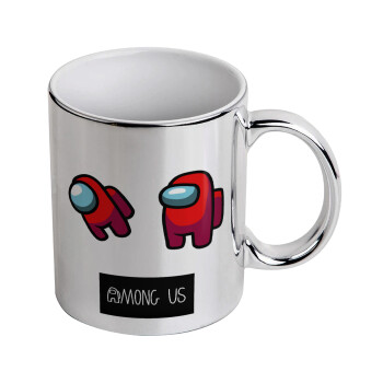 Among US, Mug ceramic, silver mirror, 330ml