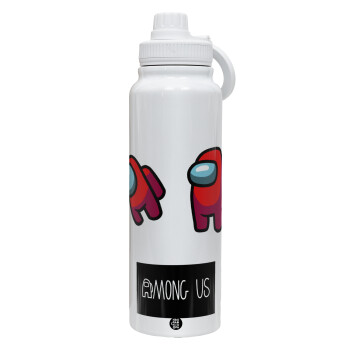 Among US, 1L Stainless Steel Thermal Bottle with Phone Holder & Double Wall Insulation