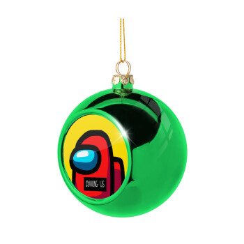 Among US, Green Christmas tree ornament ball 8cm