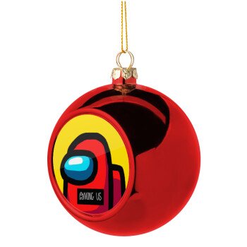 Among US, Χριστουγεννιάτικη μπάλα δένδρου Κόκκινη 8cm