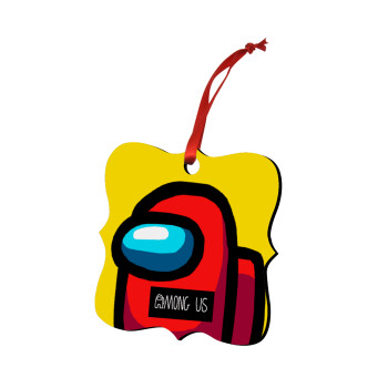 Among US, Christmas ornament polygon wooden 7.5cm