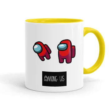 Among US, Κούπα χρωματιστή κίτρινη, κεραμική, 330ml