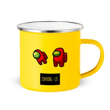 Among US, Yellow Enamel Metallic Cup 360ml