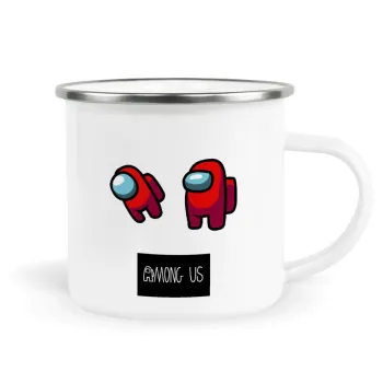 Among US, Metallic enamel cup white 360ml