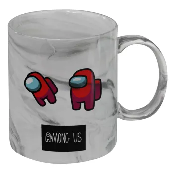 Among US, Mug ceramic marble style, 330ml