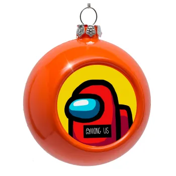 Among US, Orange Christmas tree ornament bauble 8cm