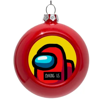 Among US, Red Christmas tree ornament bauble 8cm