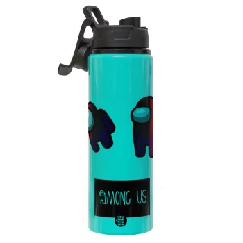 Among US, Μεταλλικό παγούρι νερού με καπάκι ασφαλείας, αλουμινίου 850ml