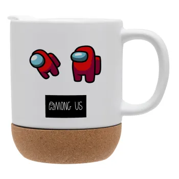 Among US, Κούπα, κεραμική με βάση φελού και καπάκι (ΜΑΤ), 330ml