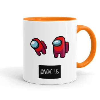 Among US, Κούπα χρωματιστή πορτοκαλί, κεραμική, 330ml