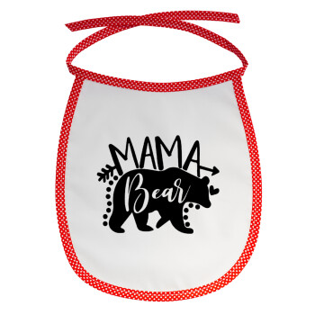 Mama Bear, Σαλιάρα μωρού αλέκιαστη με κορδόνι Κόκκινη