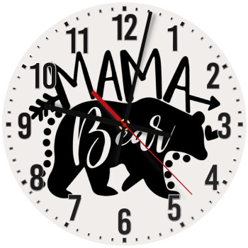 Mama Bear, Ρολόι τοίχου ξύλινο (30cm)