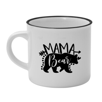 Mama Bear, Κούπα κεραμική vintage Λευκή/Μαύρη 230ml