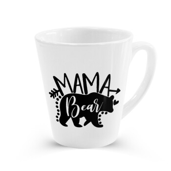 Mama Bear, Κούπα κωνική Latte Λευκή, κεραμική, 300ml