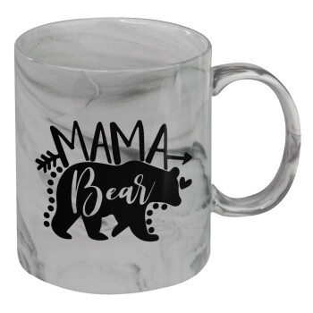 Mama Bear, Mug ceramic marble style, 330ml