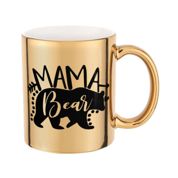 Mama Bear, Mug ceramic, gold mirror, 330ml