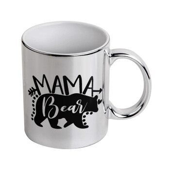 Mama Bear, Κούπα κεραμική, ασημένια καθρέπτης, 330ml
