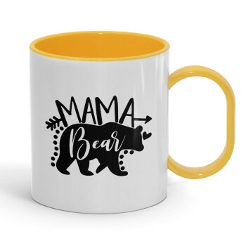 Mama Bear, Κούπα (πλαστική) (BPA-FREE) Polymer Κίτρινη για παιδιά, 330ml