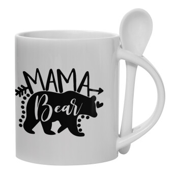 Mama Bear, Κούπα, κεραμική με κουταλάκι, 330ml (1 τεμάχιο)