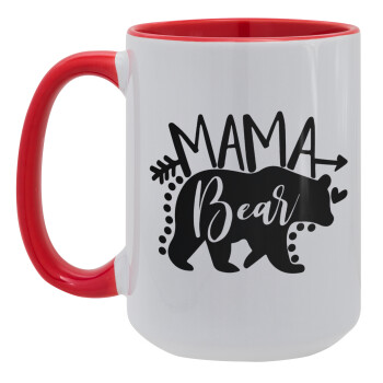 Mama Bear, Κούπα Mega 15oz, κεραμική Κόκκινη, 450ml