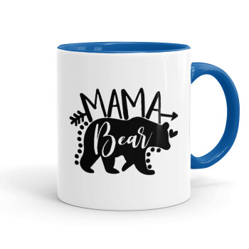 Mama Bear, Mug colored blue, ceramic, 330ml