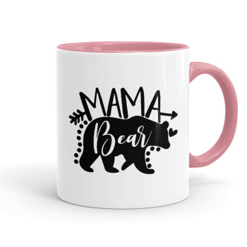 Mama Bear, Κούπα χρωματιστή ροζ, κεραμική, 330ml