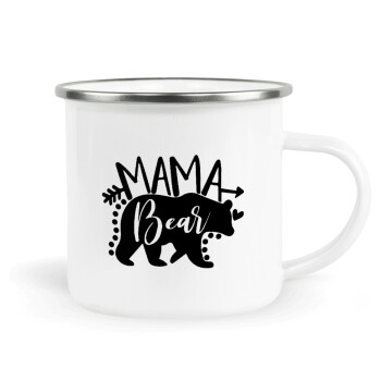 Mama Bear, Metallic enamel cup white 360ml