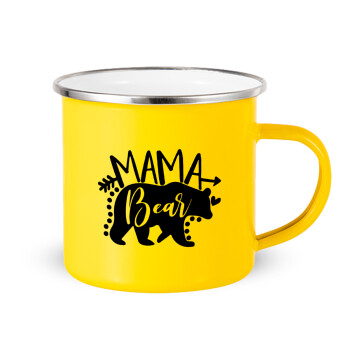 Mama Bear, Κούπα Μεταλλική εμαγιέ Κίτρινη 360ml
