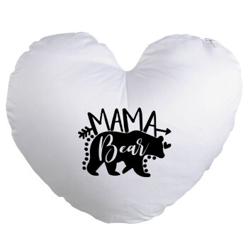 Mama Bear, Μαξιλάρι καναπέ καρδιά 40x40cm περιέχεται το  γέμισμα