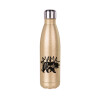 Glitter gold stainless steel thermos bottle, double-walled, 500ml