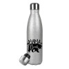 Metallic Glitter Silver Thermos Flask (Stainless steel), double-walled, 500ml