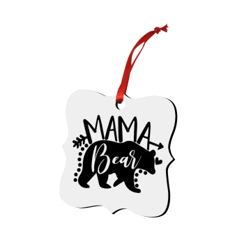 Mama Bear, Christmas ornament polygon wooden 7.5cm