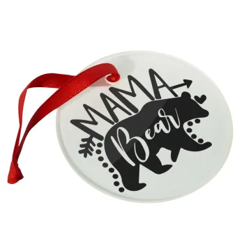 Mama Bear, Christmas ornament glass 9cm
