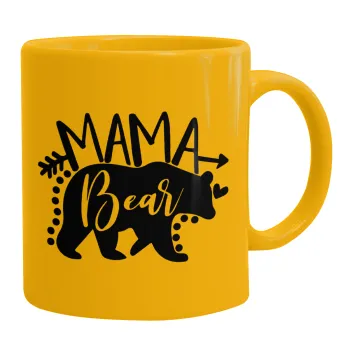 Mama Bear, Κούπα, κεραμική κίτρινη, 330ml