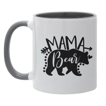 Mama Bear, Κούπα χρωματιστή γκρι, κεραμική, 330ml