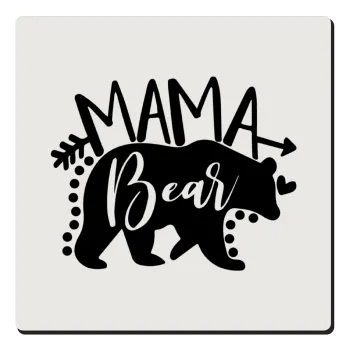 Mama Bear, Τετράγωνο μαγνητάκι ξύλινο 6x6cm