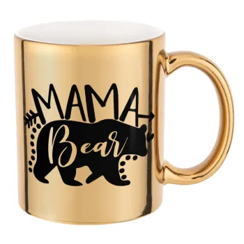 Mama Bear, Κούπα κεραμική, χρυσή καθρέπτης, 330ml